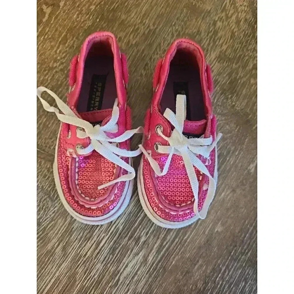 Sperry slip on shoes sparkly‎ pink size 5 - Picture 1 of 5